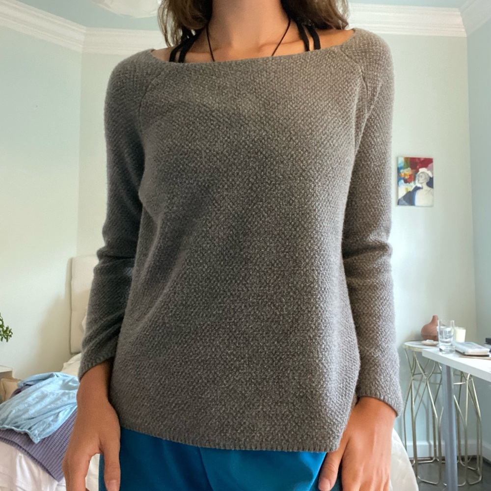 Gray Knit Sweater S